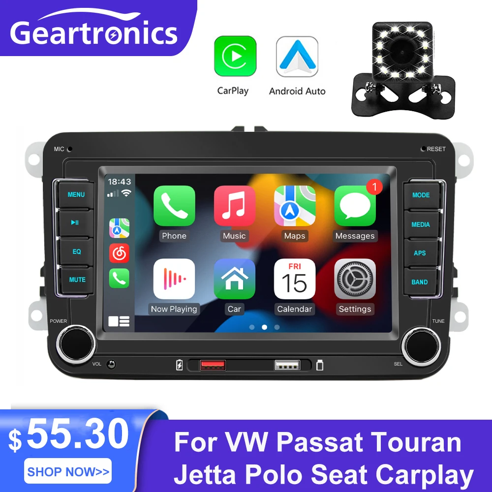 2 Din Android Autoradio Per Vw Volkswagen Golf Polo Skoda Rapid Octavia Radio Tiguan Passat B7 Jetta Auto Carplay Gps Dab Radio