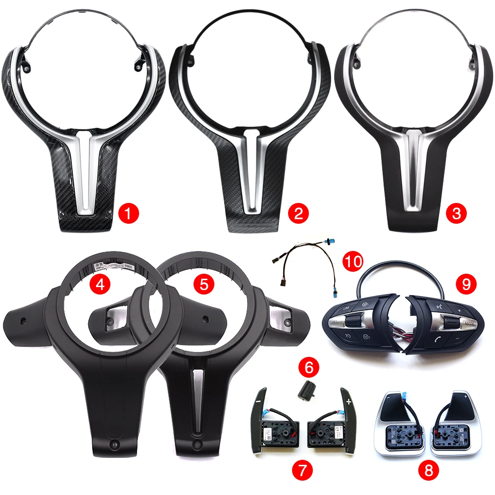 Set Di Aggiornamento Coprivolante Per Bmw M2 M3 M4 M5 M6 M328 550D Quadrante Cambio Auto Gruppo Paddle Pick Grade Volante Paddle
