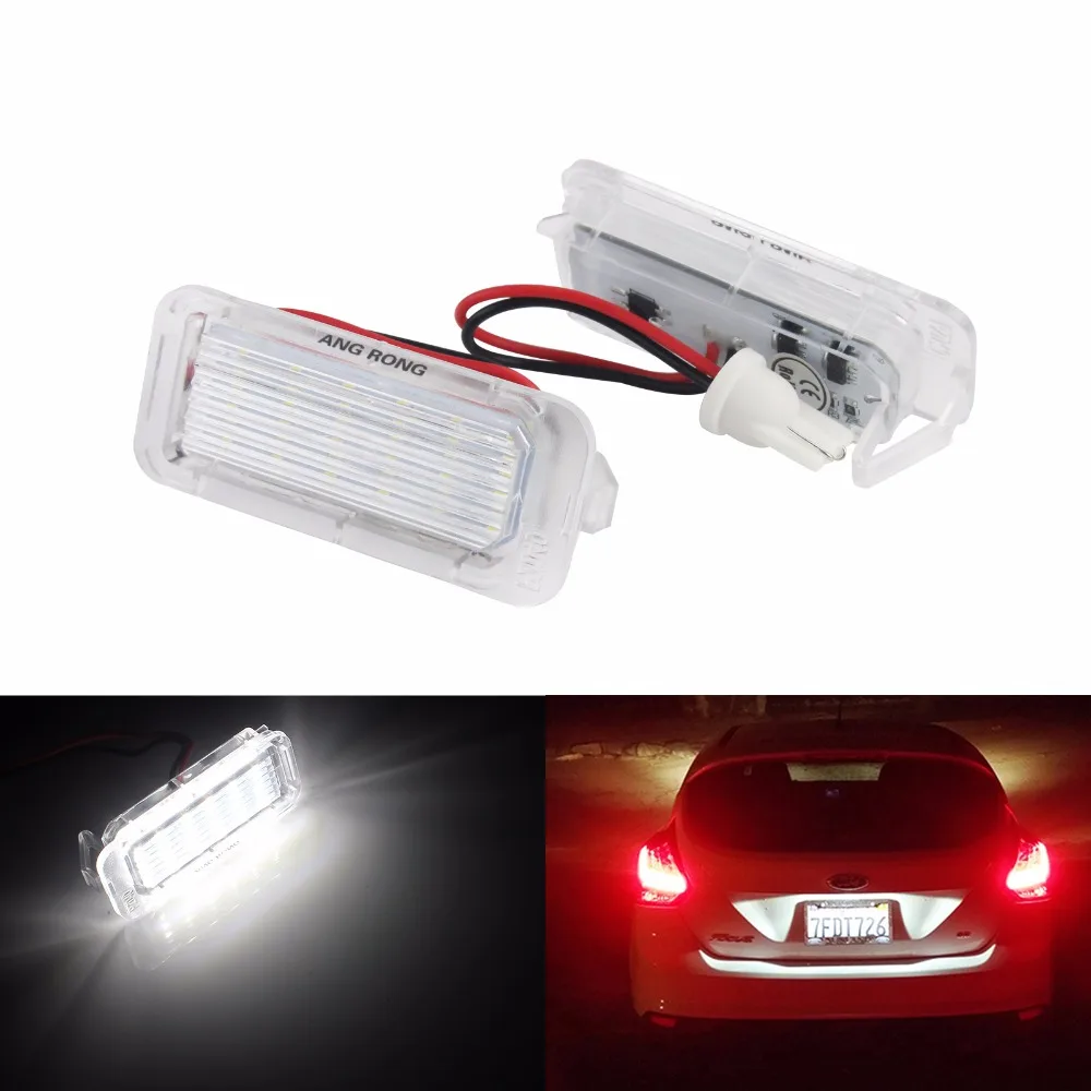 Angrong 2X Numero Di Licenza Led Luce Targa Bianca Per Ford Fiesta Mkvi Ja8 Ford Kuga (Escape) 2008 +(Ca217)