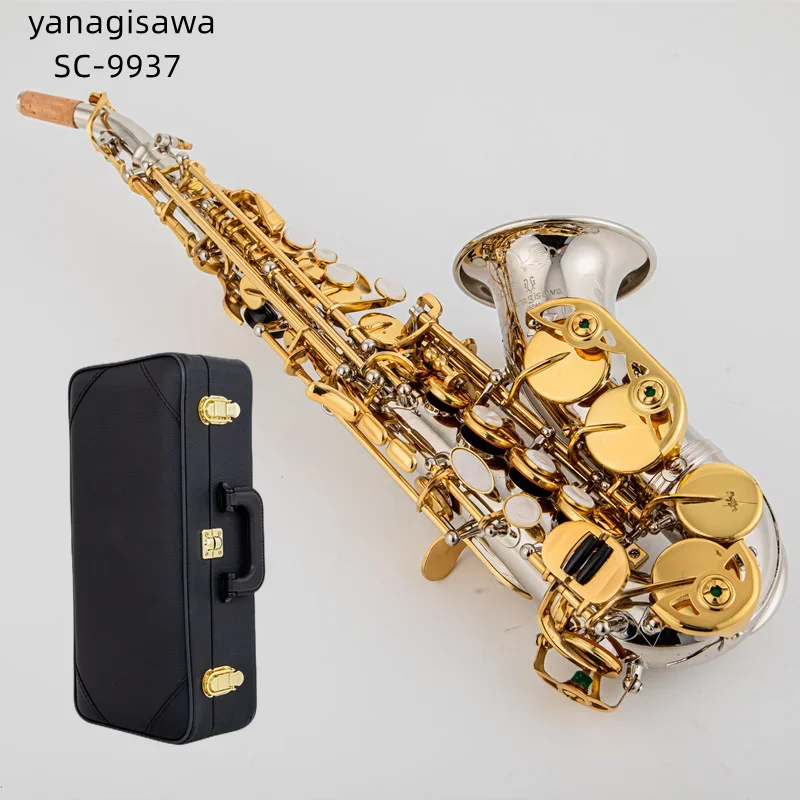 Yanagisawa Sc-9937 Sassofono Soprano Bb Placcato Argento A Chiave Dorata Strumento Professionale A Fiato In Ottone B Flat Sax