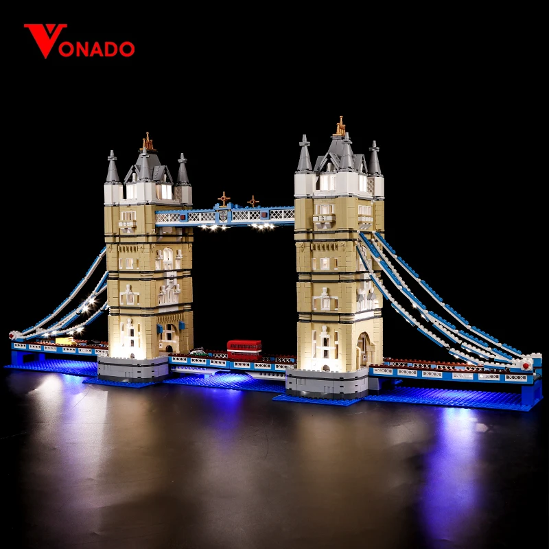 Vonado Kit Di Illuminazione A Led Per 10214 London Bridge Compatibile 17004 City Toys Set Di Luci, Non Incluso Il Blocco