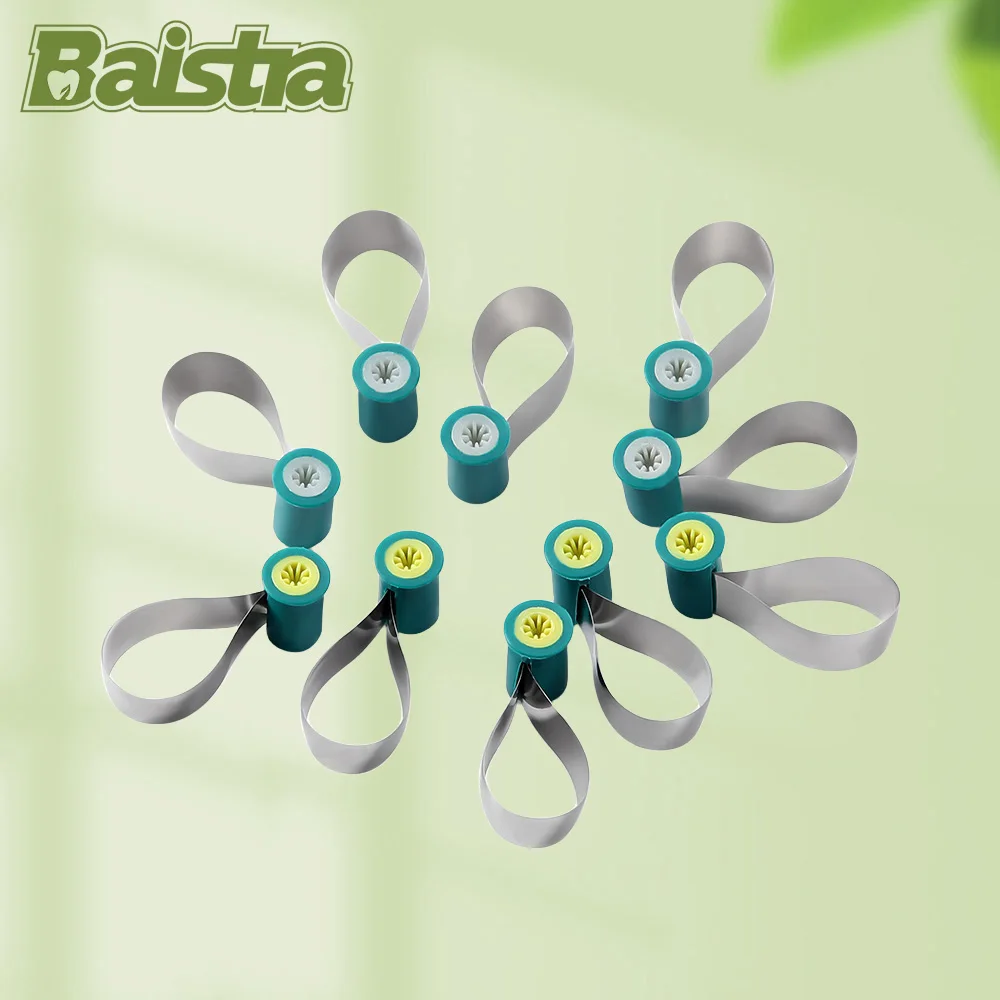 50 Pz/Scatola Baistra Dental Matrix Bands Steel Matrix Double-Side Sagomato Bande A Matrice Anatomicamente Sagomate Per Odontoiatria