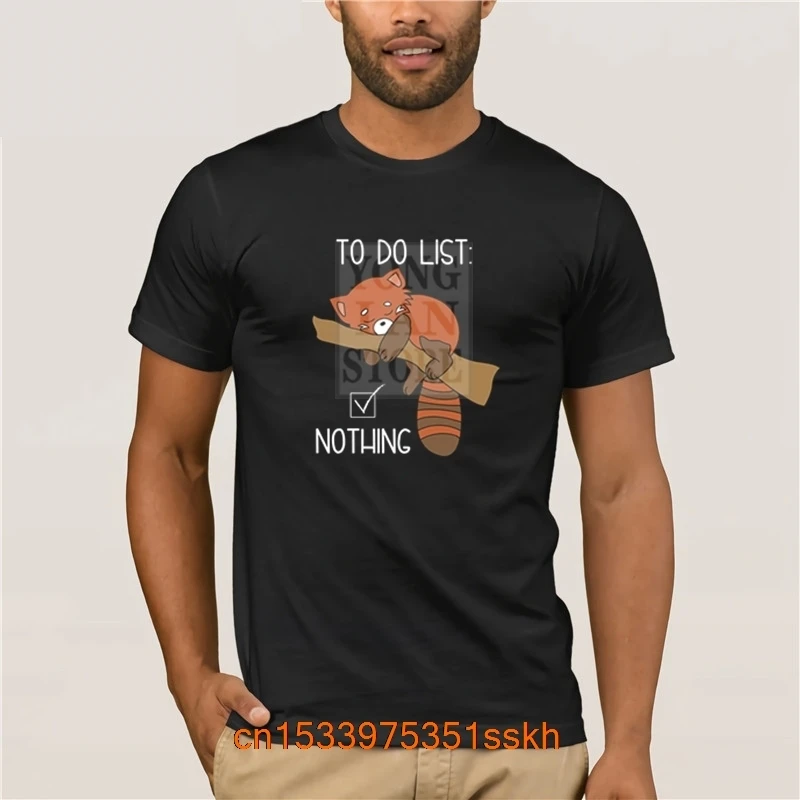 Sleeping Red Panda Funny To Do List Maglietta Senza Maniche Da Uomo Estate 2020