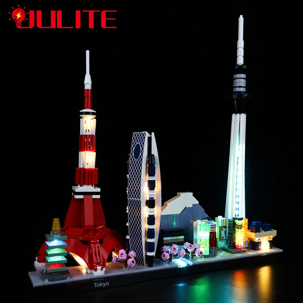 Kit Luci A Led Per Architettura 21051 Tokyo Skyline Souvenir Giocattoli Fai-Da-Te Set Non Inclusi Blocchi
