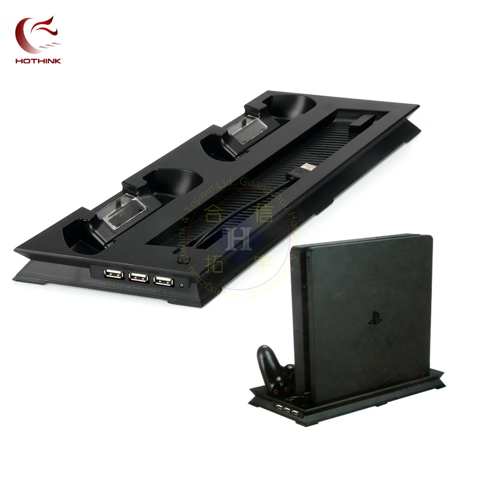 Hothink 3 Hub Ventole Di Raffreddamento Doppie Usb Supporto Di Ricarica Verticale Per Accessori Controller Ps4 Slim E Dualshock 4