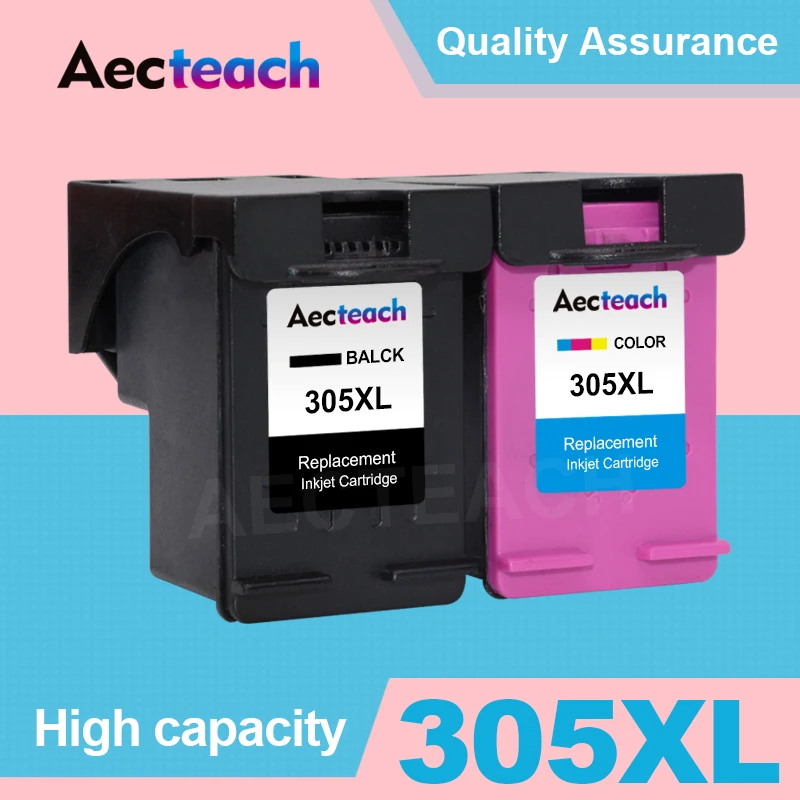 Aecteach 305Xl Cartuccia D'Inchiostro Sostituzione Rigenerata Per Stampante Hp 305Xl Hp 305 Deskjet 1210 2710 2720 Envy 6010 6030 6420
