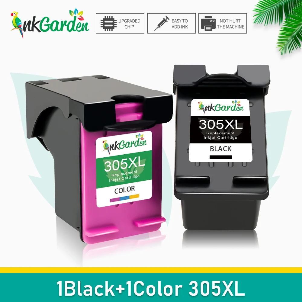 Inkgarden 305 Xl Per Hp 305 Xl Hp 305 Cartuccia D'Inchiostro Rigenerata Per Stampante Hp Deskjet 1210 1212 1215 1255 2300 2330