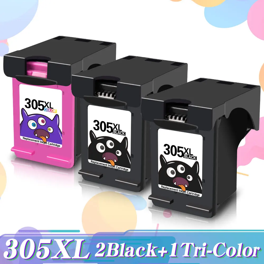 Printjoy Sostituzione Rigenerata Per Cartuccia D'Inchiostro Hp 305 Xl Hp305 Per Stampante Hp Deskjet 1210 1212 2710 2720 4110