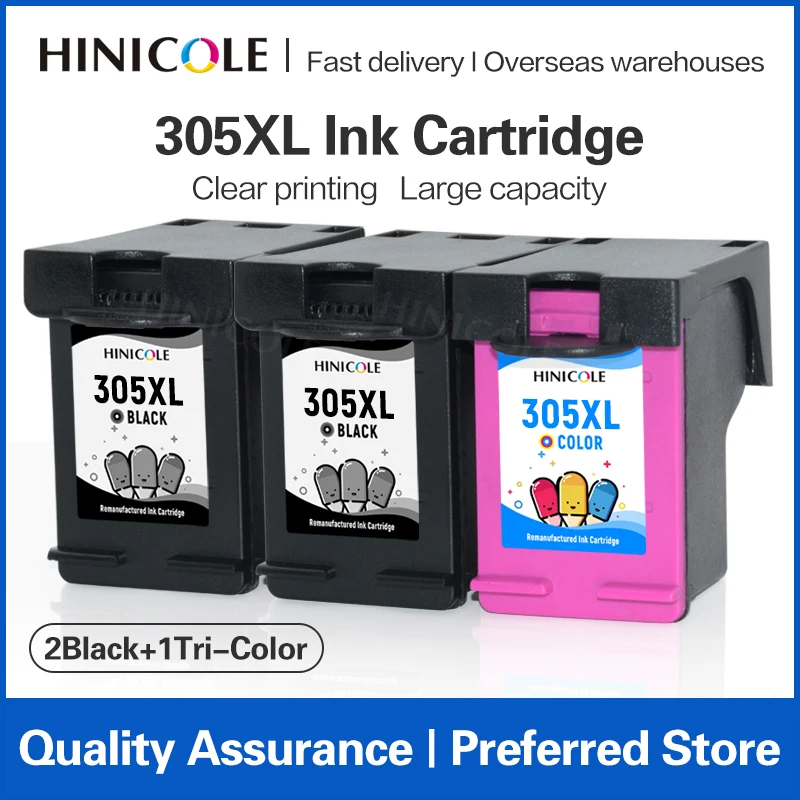 Hinicole Per Stampante Hp 305Xl 305 Xl Cartuccia D'Inchiostro Per Stampante Hp Envy Pro 6420 6422 6430 6432 6452 6455 6458 6464 6475 6075