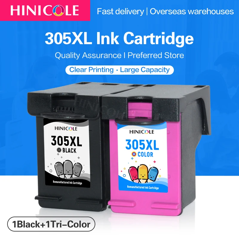 Cartuccia D'Inchiostro Hinicole Rigenerata 305 305 Xl Per Stampanti Hp 305Xl Envy Pro 6420 6422 6430 6432 6452 6455 6458 6464 6475