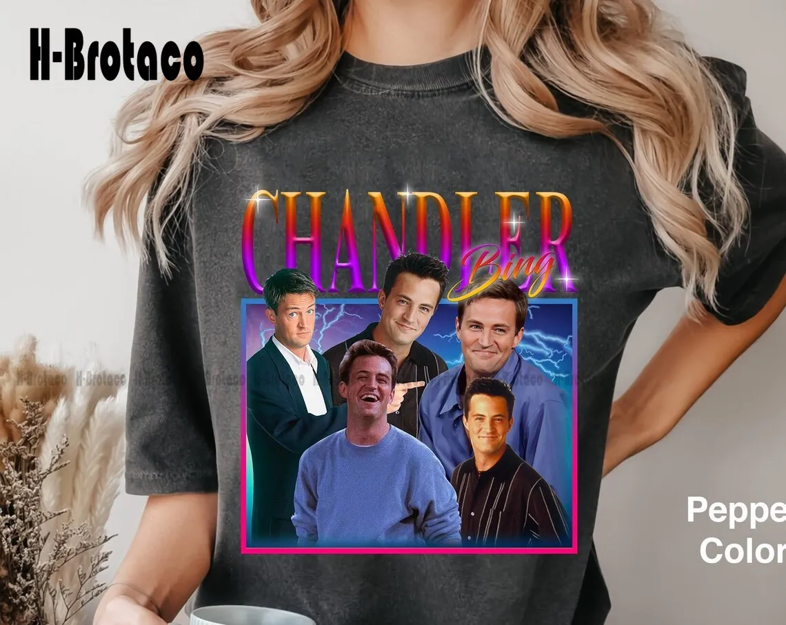 T-Shirt Retrò Chandler Bing, T-Shirt Chandler Bing, T-Shirt Vintage Chandler Bing, Camicia Shaker, Camicia Vintage Retro Friends