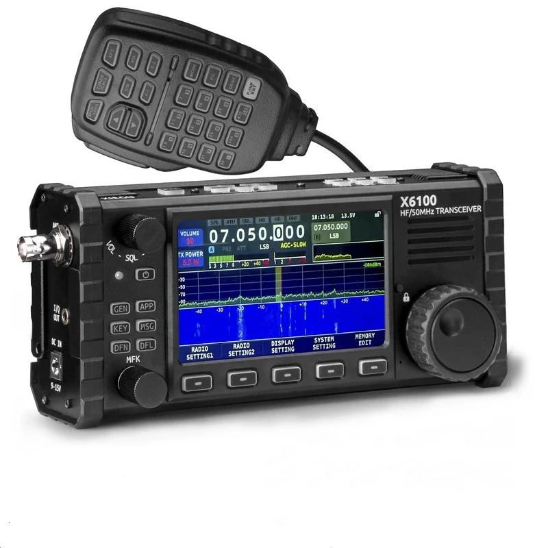 Nuovo Ricetrasmettitore Xigu X6100 50Mhz Hf Ricetrasmettitore Di Tutte Le Modalità Ricetrasmettitore Portatile A Onde Corte Sdr Sintonizzatore Automat