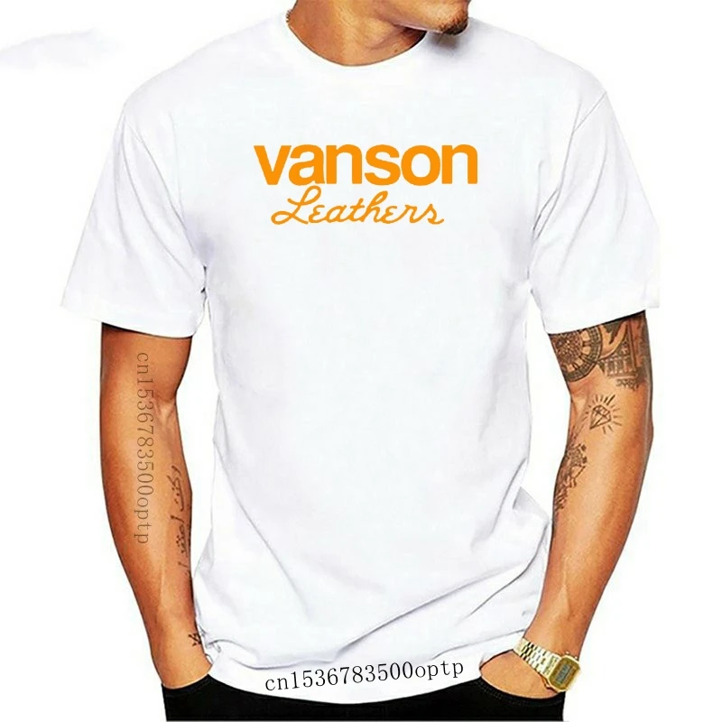 New Men T Shirt Fashion Vanson Leather Motorcycler Cafe Racer T Shirt Divertente T-Shirt Novità Tshirt Donna