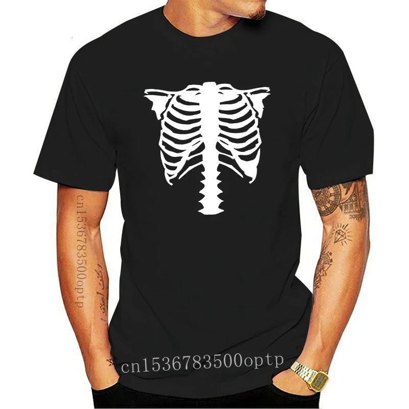 Mens Vestiti Vanson Pelli Ossa Vintage 90S Graphic T-Shirt Mens Di Medio Nero Made In Usa Di Modo Più Il Formato Tee Shirt