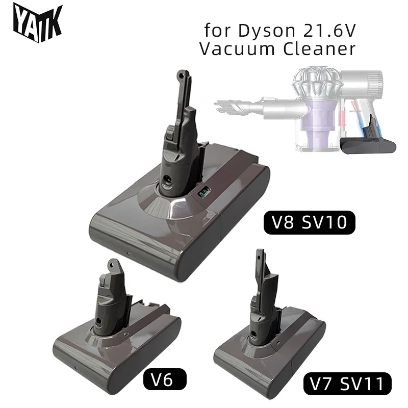 6000Mah Per Dyson V6 V7 V8 21.6V Batteria Ricaricabile Sv11 Sv10 Dc58 Batterie Per Aspirapolvere Absolut Animal Motorhead Series