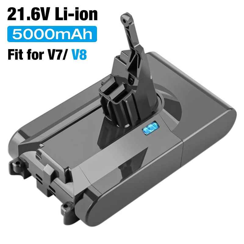 Batteria Ricaricabile Al Litio Sv10 Sv11 21.6V 5000Mah Per Dyson Vacuum V7 V8 Absolute V7/V8 Fluffy V8 Animal/Motorhead L50 L70