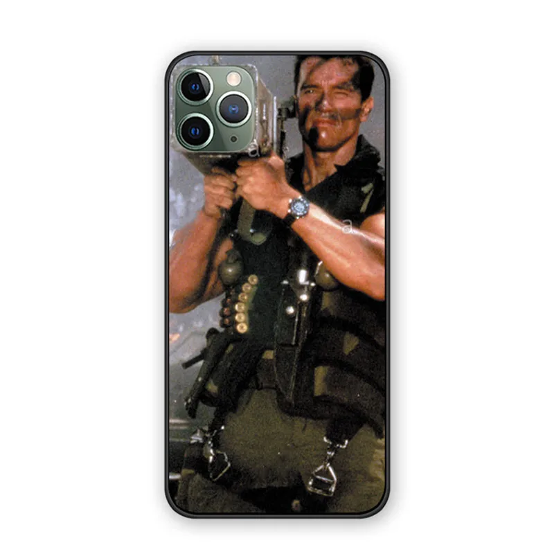 Per Iphone 14 15 Pro 13 Plus 12 Mini 11 Pro Max X Xs Xr Se7 8 6 6S Plus Cover Per Telefono Amazon-Schwarzenegger 1985 Custodia Morbida Nera