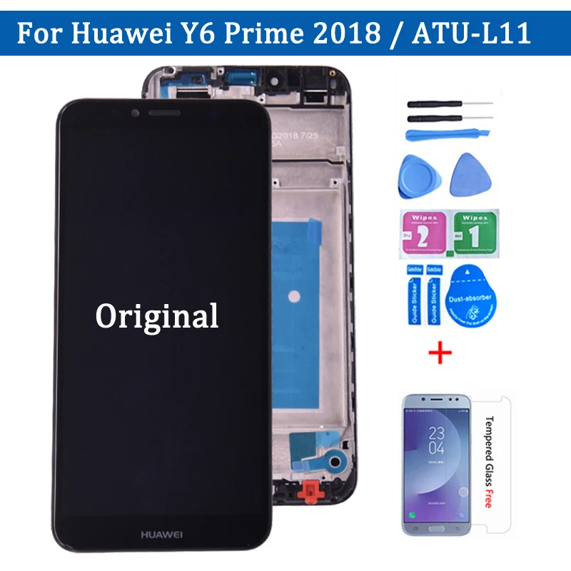 Originale Per Huawei Y6 2018 Atu-L11 Atu-L21 Atu-L22 Atu-Lx3 Per Y6 Prime 2018 Display Lcd Completo + Gruppo Digitalizzatore Touch Screen