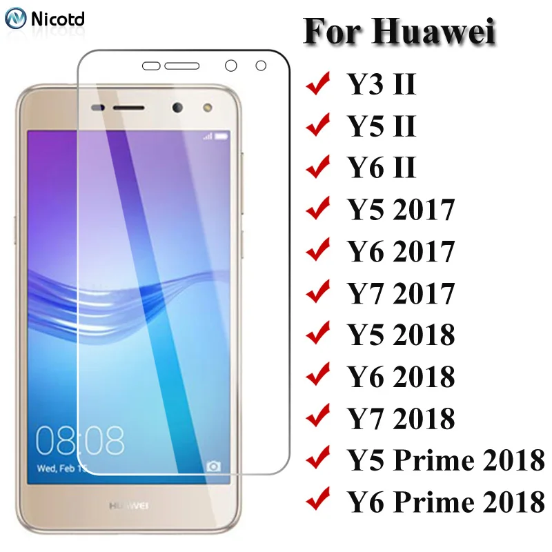 Hd Vetro Temperato Per Huawei Y6 Ii Y5 Ii Y3 Ii 9H Protezione Dello Schermo Di Vetro Su Huawei Y6 Y5 Y7 2017 2018 2019 Y5 Prime Y6 Pro 2019