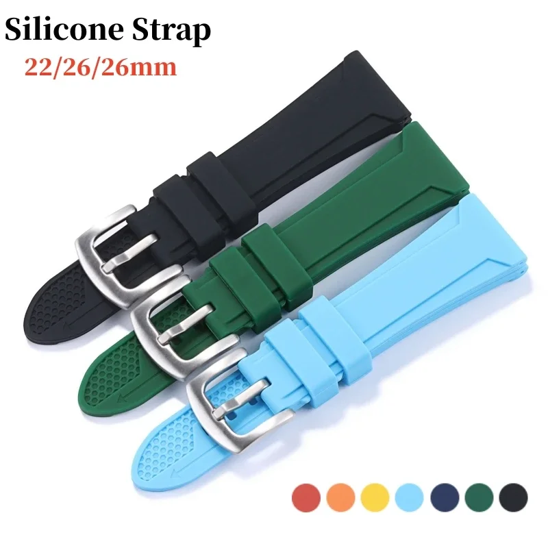 Cinturino In Silicone 22Mm 24Mm 26Mm Per Panerai Sommergibile Pam 441 359 Dz4427 434 Cinturino In Gomma Bracciale Di Ricambio Sportivo Da Uomo