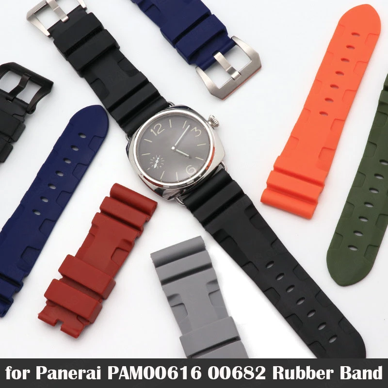 Cinturino In Gomma Morbida Per Panerai Per Sommergibile Pam441 359 112 Bracciale In Silicone 22Mm 24Mm Cinturino Sportivo Da Uomo Accessori Per Orolog