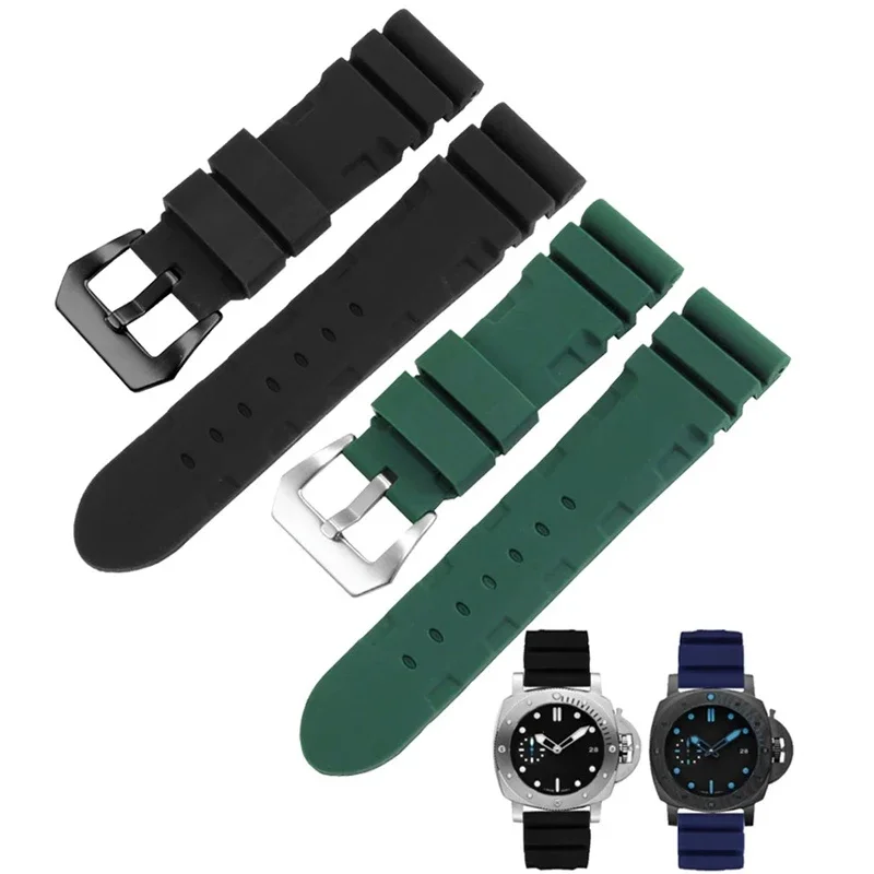Cinturino In Morbida Gomma Siliconica Per Panerai Sommergibile Pam 441 359 Serie 22Mm 24Mm Cinturino Per Orologio Da Uomo Accessori Per Orologi Aranci