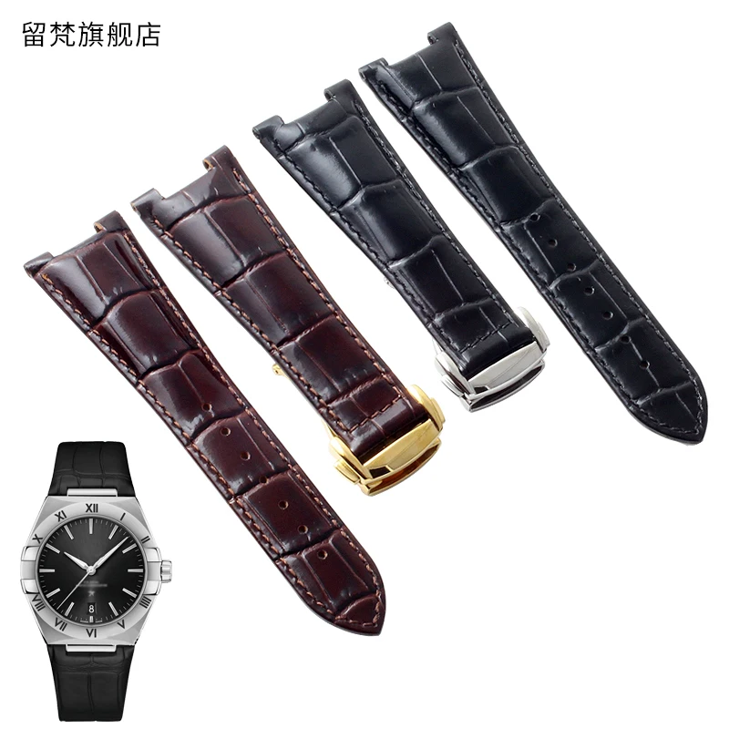 Cinturino Per Orologio In Pelle Da Uomo Di Alta Qualità Per Omega Constellation Series 131,13, Correa De Reloj De Negocios Con Muesca De 25-13Mm