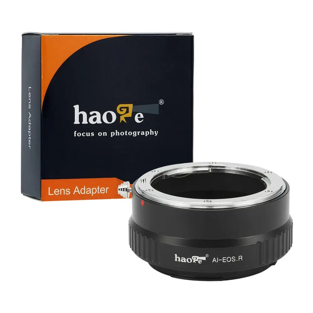 Adattatore Per Innesto Obiettivo Manuale Haoge Per Obiettivo Nikon Nikkor F / Ai / Ais / D Per Fotocamera Con Attacco Rf Canon Come Canon Eos R