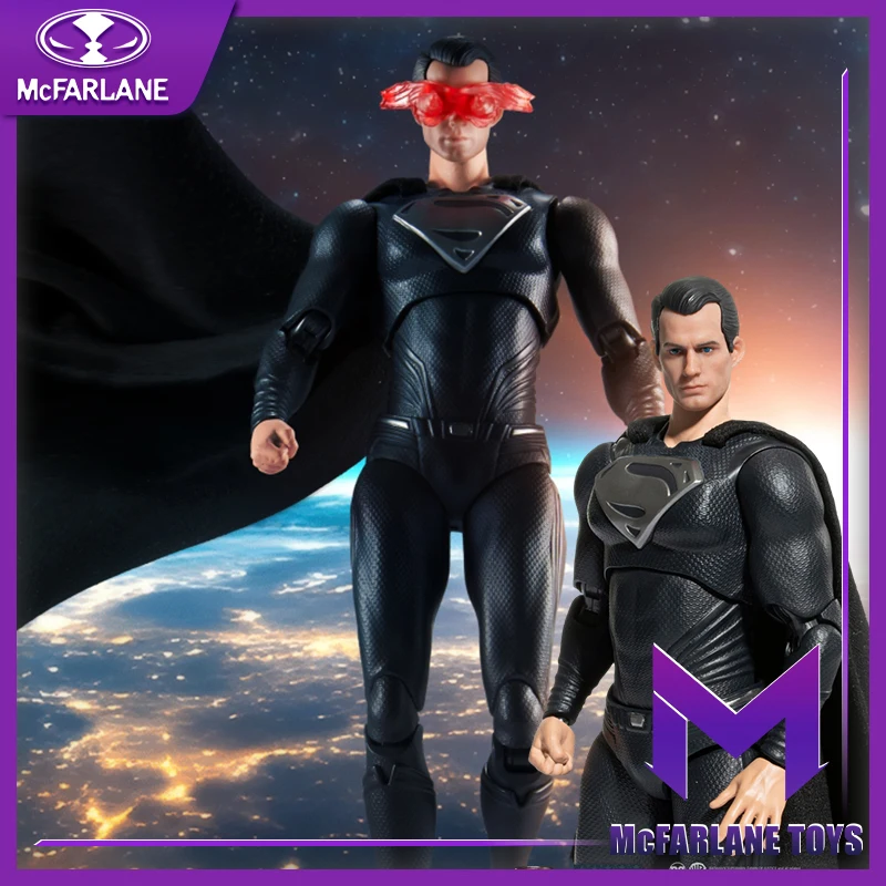Fondjoy Toys Justice League Zaraguinas Black Superman Dc Multiverse Figure Mobili Da 7 Pollici Action Figure Collector Series 18Cm