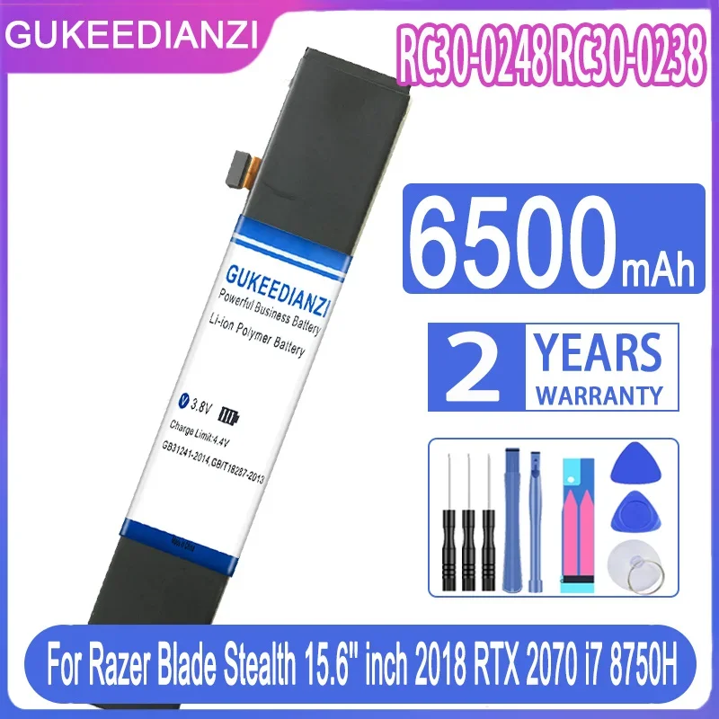 Gukeedianzi Batteria Di Ricambio Rc30-0248 Rc30-0238 Rc300248 6500Mah Per Razer Blade 2018 Rtx 2070 I7 8750H Stealth 15.6 ''Pollici