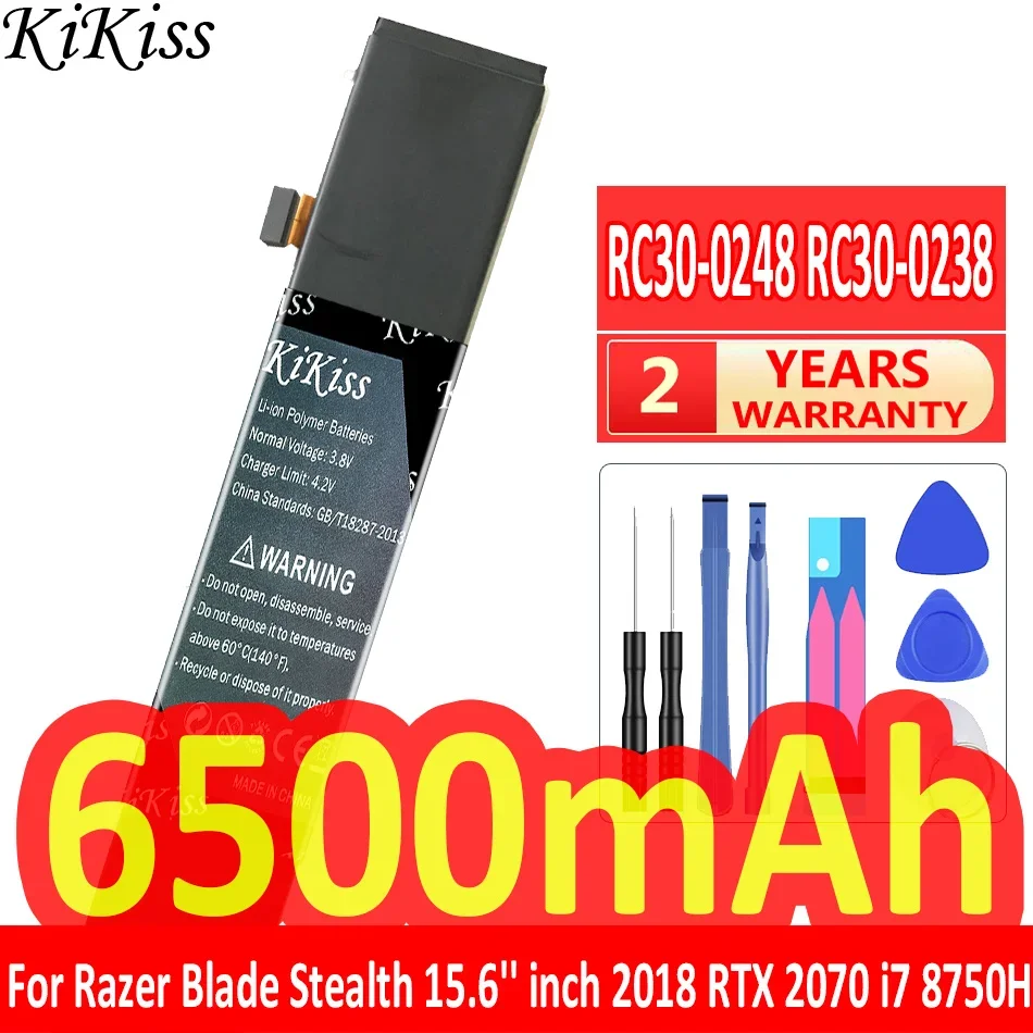 Kikiss Potente Batteria Rc30-0248 Rc30-0238 Rc300248 Rc3002 6500Mah Per Razer Blade Stealth 15.6 ''Pollici 2018 Rtx 2070 I7 8750H