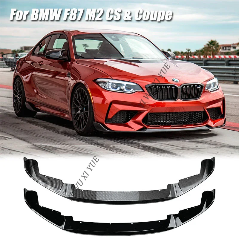 Per Bmw F87 M2 Cs M2 Coupe Competition Coupe 2016-2021 Paraurti Anteriore Lip Spoiler Carbon Look Lip Chin Spoiler Car Body Kit Tuning