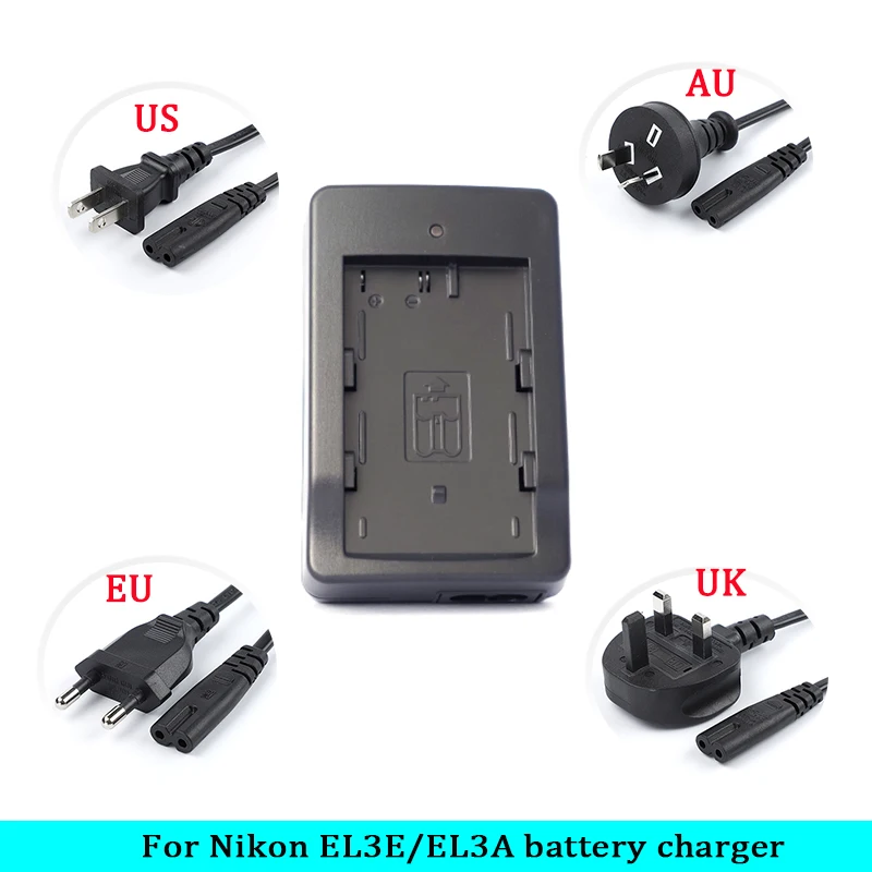 Mh-18 Caricabatteria Per Nikon En-El3 D50 D70 D100 D80 D200 D90 D300 En-El3E 3A El-3A El-3E D100Slr D700 D70S Mh-18A