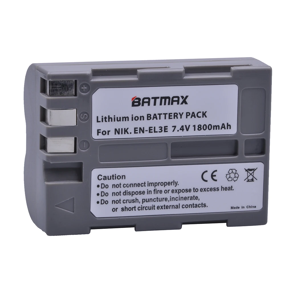 Batmax 1Pc En-El3E En El3E Enel3E Batteria Per Nikon D90 En El3E D90 D700 D300 D80 D70 D50 D200 D300S D100 D70S