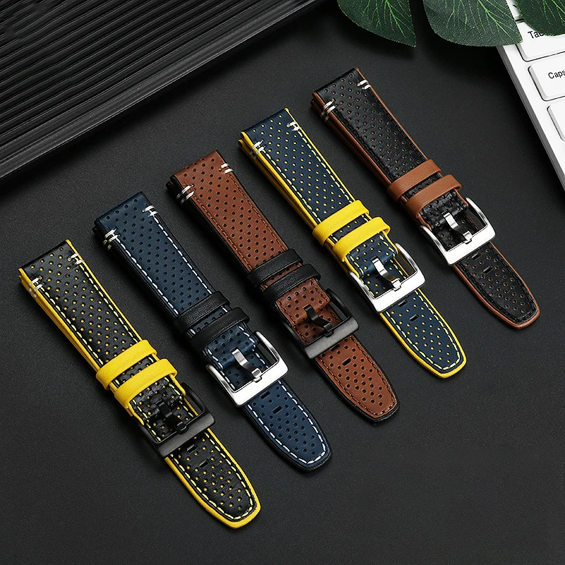 Bracciale In Vera Pelle Per Tag Heuer Carlisla Monaco Breitling Avengers Per Tissot 1853 Mercedes T116617 Cinturino In Pelle Bovina 22Mm