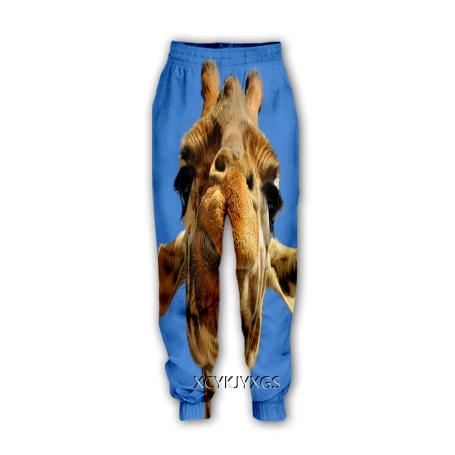 Xinchenyuan Animal Giraffa 3D Print Pantaloni Casual Pantaloni Sportivi Pantaloni Dritti Pantaloni Sportivi Pantaloni Da Jogging Pantaloni K28