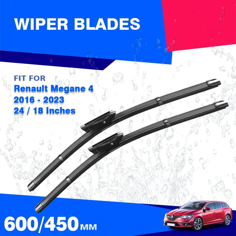 Spazzole Tergicristallo Anteriori Per Renault Megane Iv 4 Mk4 2016 - 2023 Gt Line Rs Hatchback Grandcoupe Grandtour Parabrezza Accessori Auto