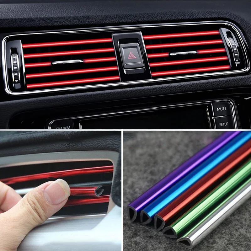 10Pcs Car Air Conditioner Outlet Moulding Trim Decor Strips Per Honda Accord Renault Megane 2 Mini Cooper
