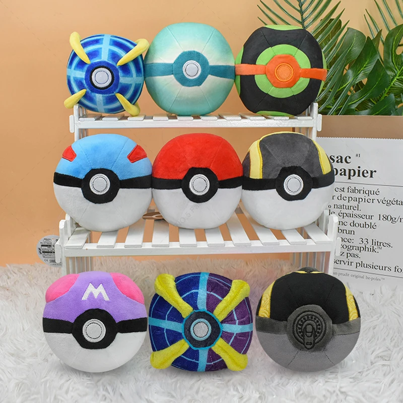 9 Stili Pokemon Peluche Pokeball Peluche Master Ball Poke Ball Great Ball Beast Ball Dusk Ball Hisuian Ultra Ball Peluche Doll
