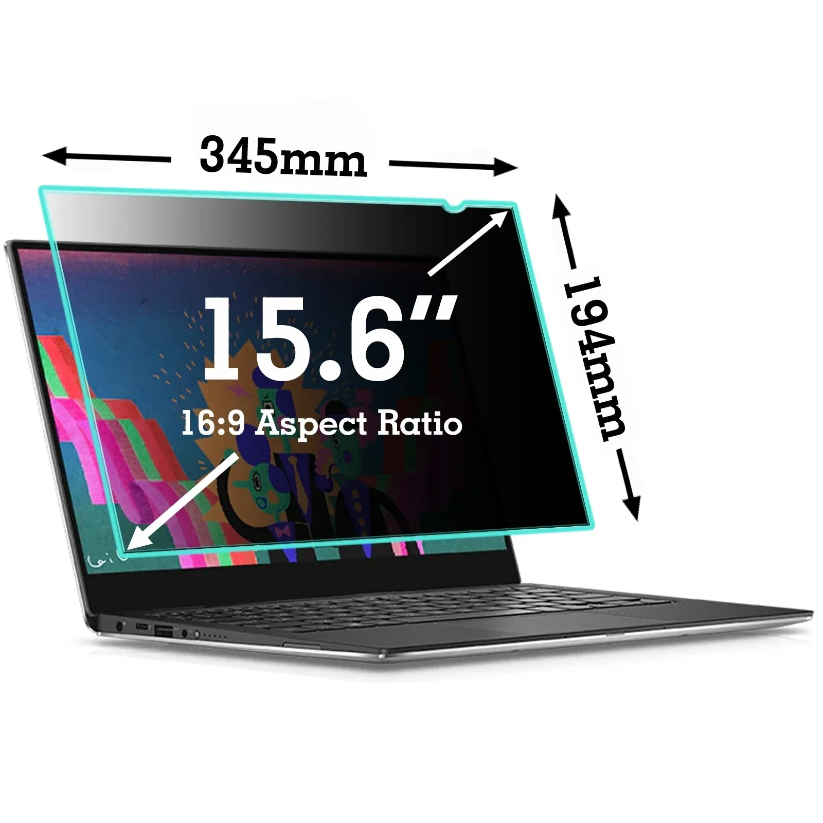 15.6 "Privacy Filter Tablet Monitor Screen Guard Protector Fit Xiaomi Lenovo Dell Hp Mi Huawei Hasee Lg