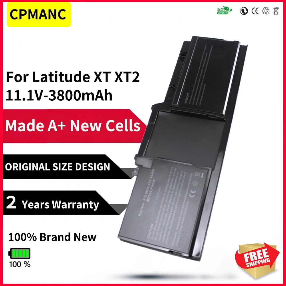 Batteria Per Laptop Cpmanc Per Tablet Pc Dell Latitude Xt 0 Pu500 0 Pu501 0 Pu536 0 Um178 0 Wr013 0 Wr015