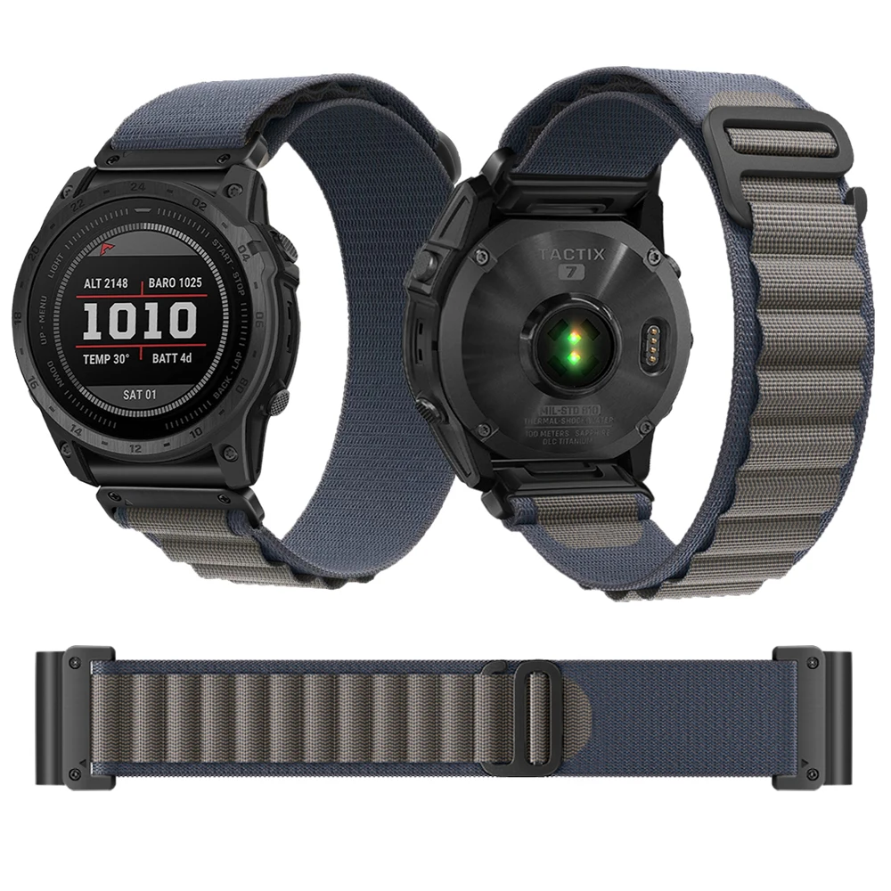 Cinturino In Nylon Alpine Loop Per Garmin Quatix 7 Pro Fenix 7X 6X Pro Forerunner 965 Smart Watch Cinturino A Sgancio Rapido 22/26Mm