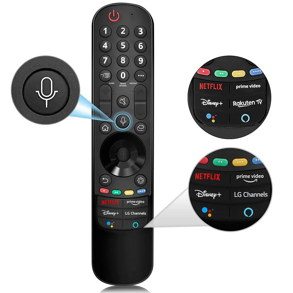 An-Mr21Ga An-Mr21Gc Voice Magic Remote Control Per Lg 2021 Smart Tv 4K 8K Uhd Oled Qned Nanocell Con Puntatore Flying Mouse