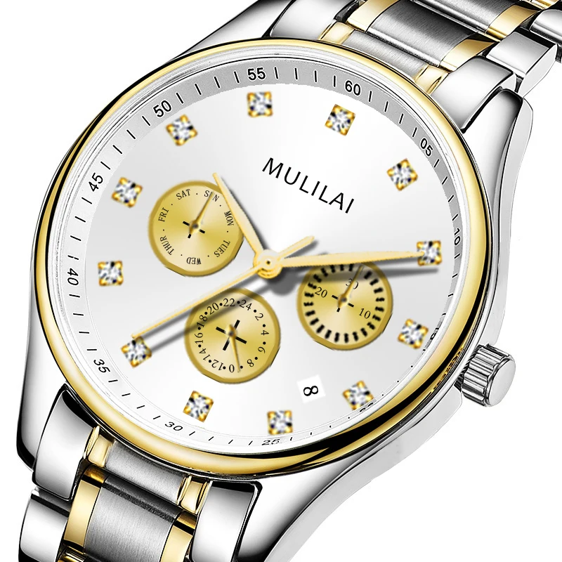 2020 Luxury Diamond Small Dial Steel Belt Calendar Orologi Per Le Donne Fashion Analog Quartz Orologi Da Polso Relogio Feminino Clock