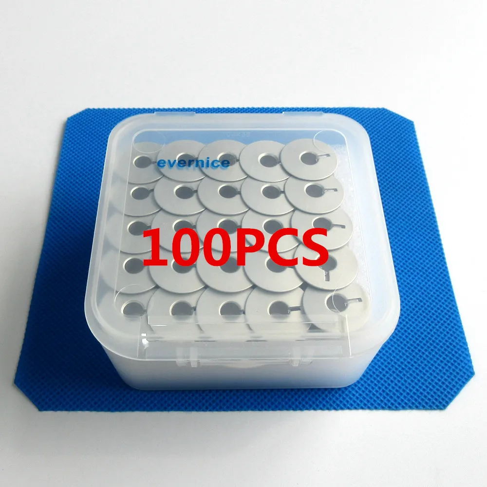 100 Di Alluminio L Stile Bobina W/Sfere A Gola Profonda Per Juki Bernina Fratello Janome Pfaff +
