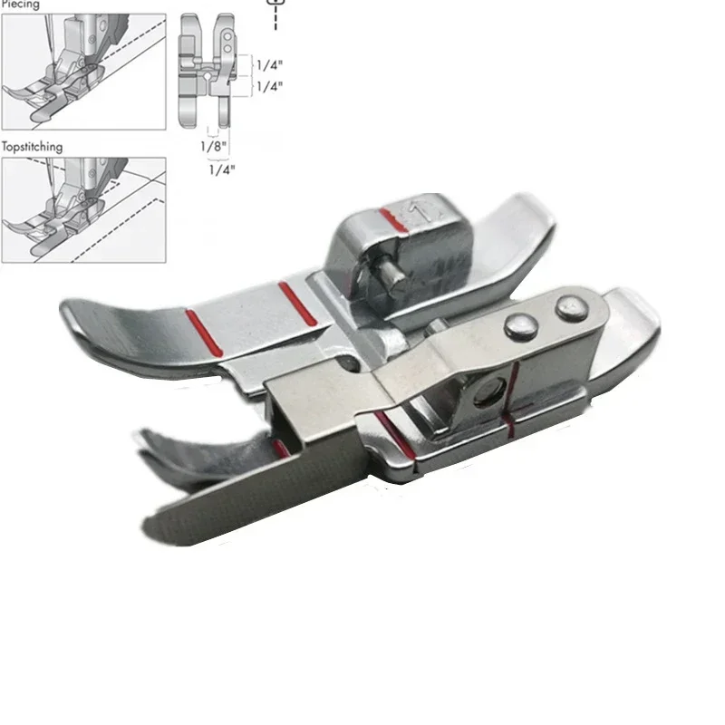 Per Pfaff Snap On 1/4 "Bordo Guida Patchwork Quilting Piede Idt Camminare A Piedi 820924096 5Bb5113