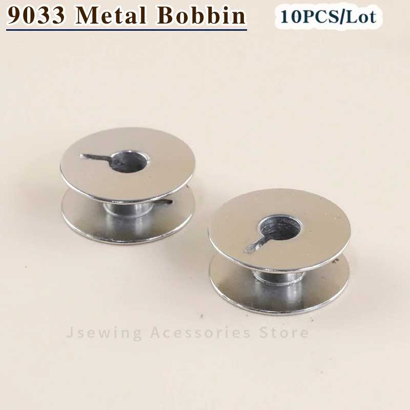 10 Pz 9033 Bobina Di Metallo Per Pfaff 130, 280, 290 Macchina Da Cucire Zsk Ricamo Golden Wheel 8810 9920 Accessori 91-009033-05
