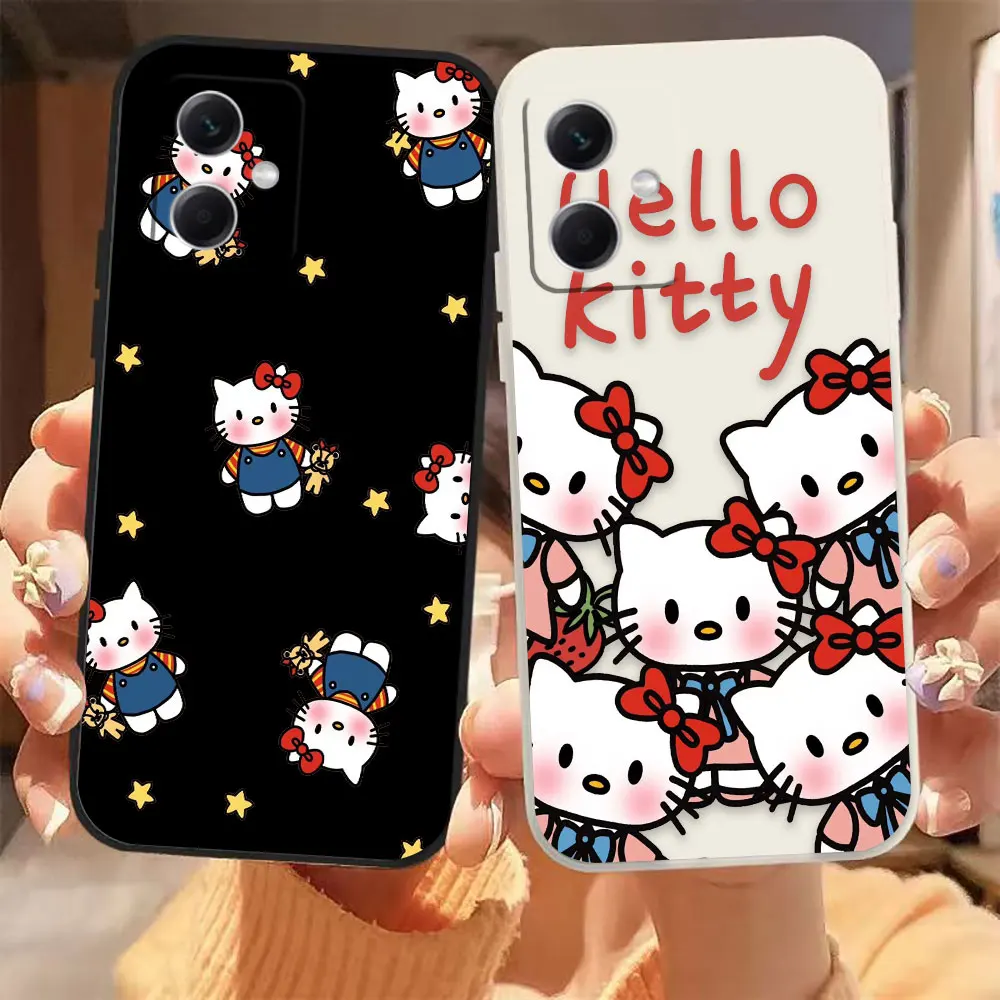 Custodia Per Telefono Cartoon Cute Holle K-Kitty Per Redmi Note 9 12 11 11T 12S 11S 10 8 Pro Plus 4G 5G Custodia Per Liquidi Colorati Fundas Shell