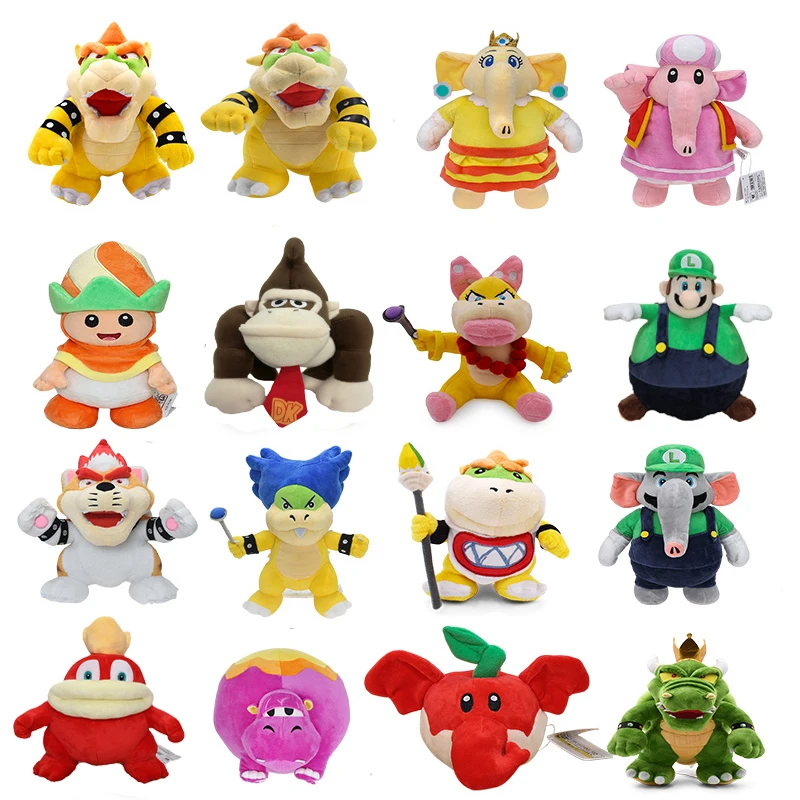 Elefante Mario Luigi Balloon Mario Luigi Ippopotamo Meowser Fire Spike Princess Peach Elephant Fruit Donkey Kong Peluche Peluche