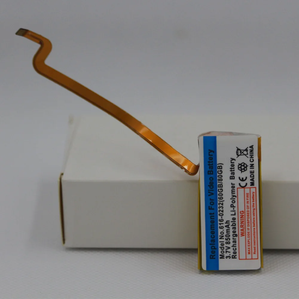 20 Pz/Lotto 850Mah 616-0232 Batteria Di Ricambio Per Ipod 6Th Gen Classic 160G Spessa Per Ipod 5Th Gen Video 60Gb 80Gb